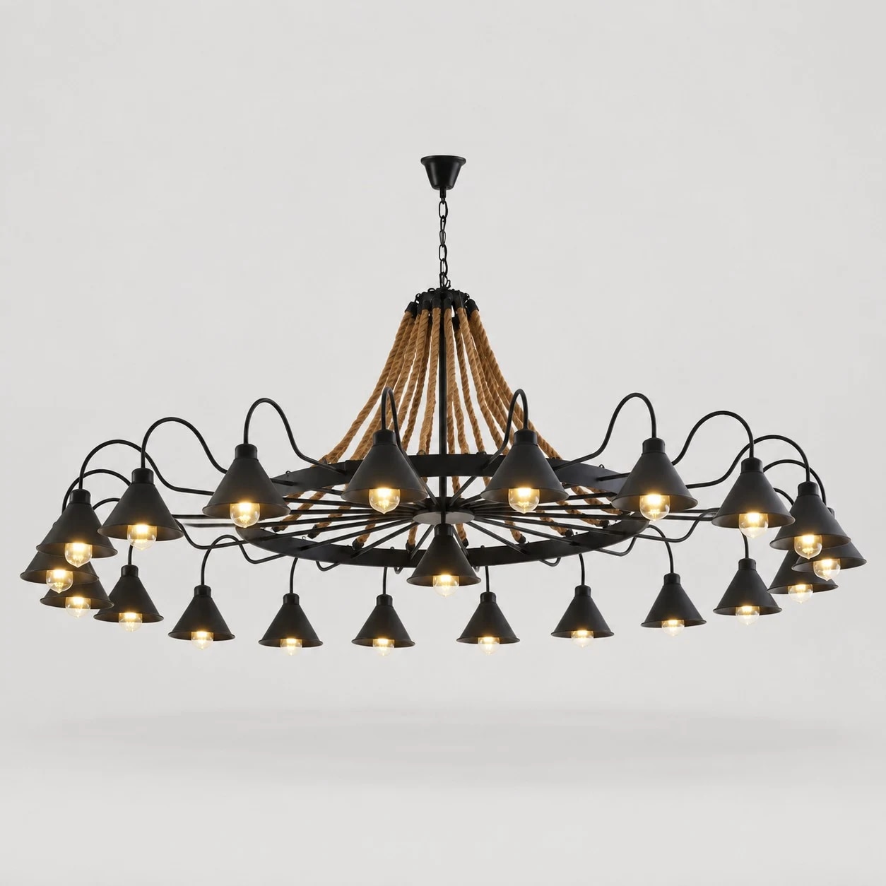 8118-D21 · Series: Ironwork · Heads: 21 · Dimensions: D 78.7" / 200 cm
