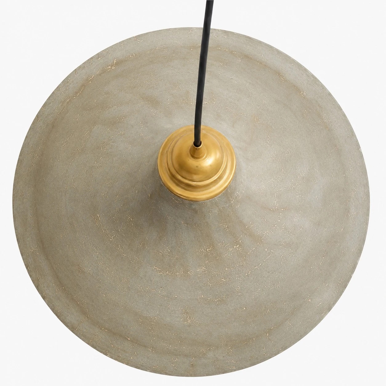 Top view of pendant shade and cord