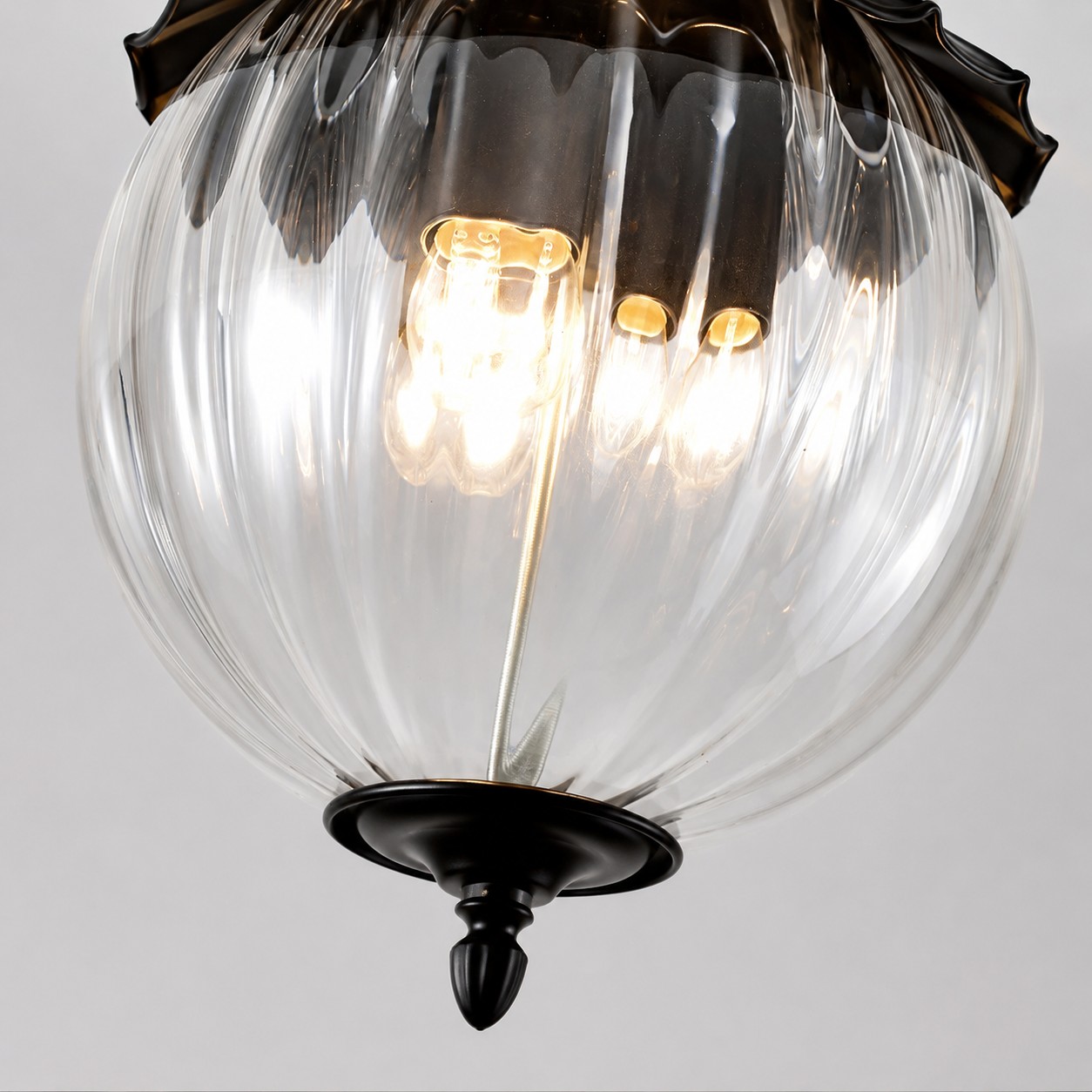 Konoha and Banana Leaf Wooden Ceiling Fan Light shade detail