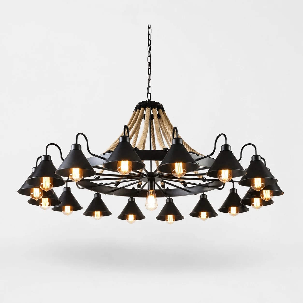 8118-D17 · Series: Ironwork · Heads: 17 · Dimensions: D 59.1" / 150 cm