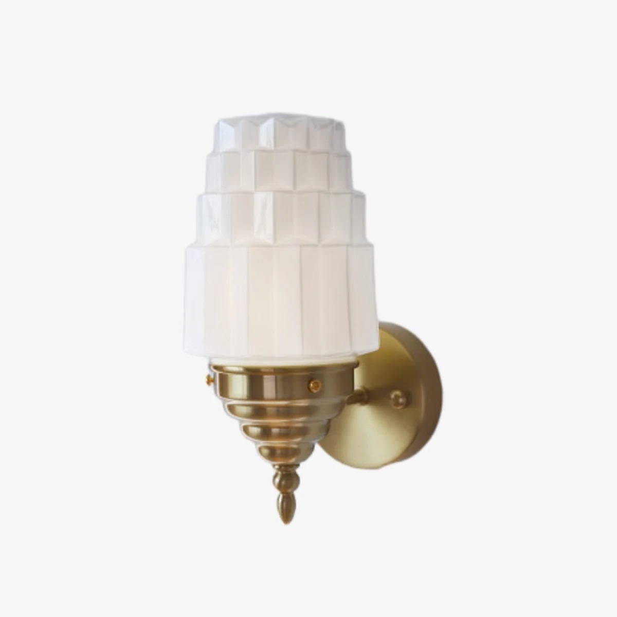 Antique brass hardwired wall sconce