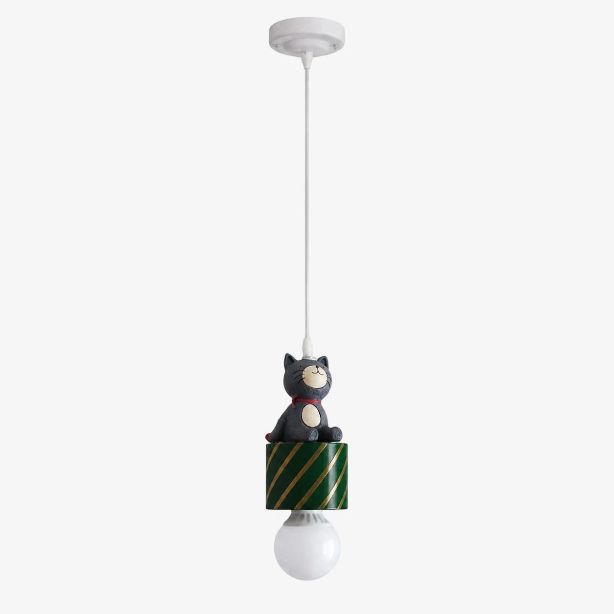 Cat green single pendant lamp