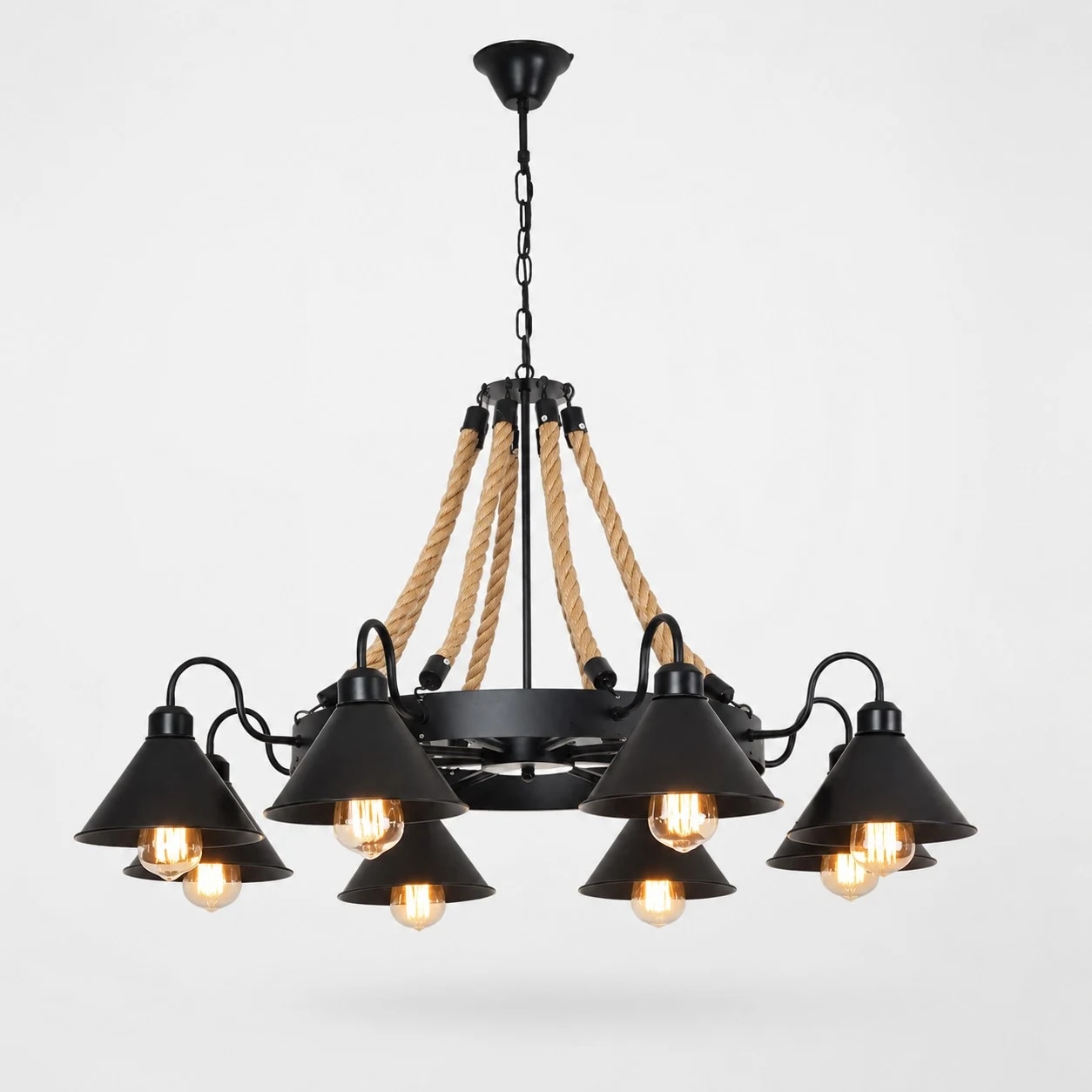 8118-D8 · Series: Ironwork · Heads: 8 · Dimensions: D 36.6" / 93 cm