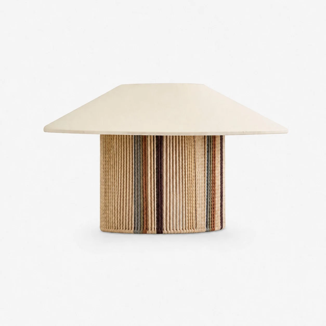 Wabi-sabi woven wall sconce SKU view with woven pleated fabric shade