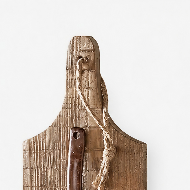 Close detail of rustic wood-color backplate texture